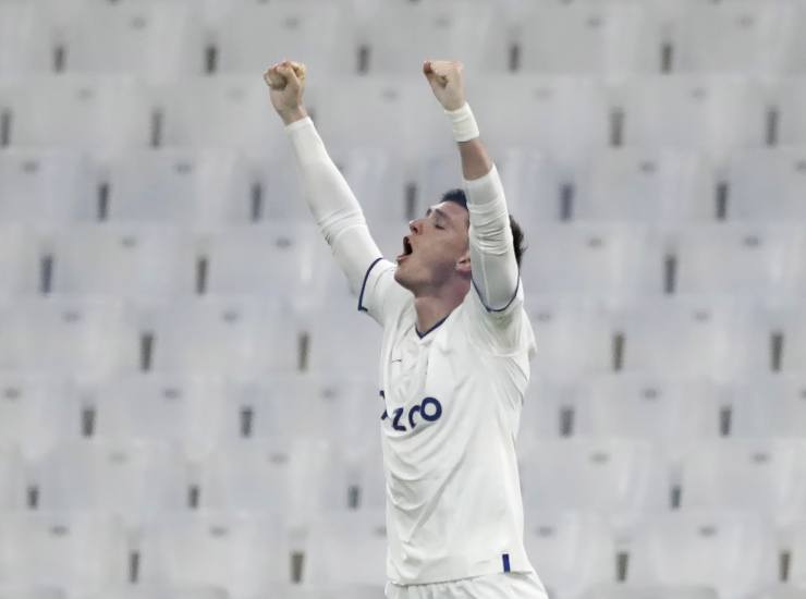 Balerdi esulta dopo un gol 