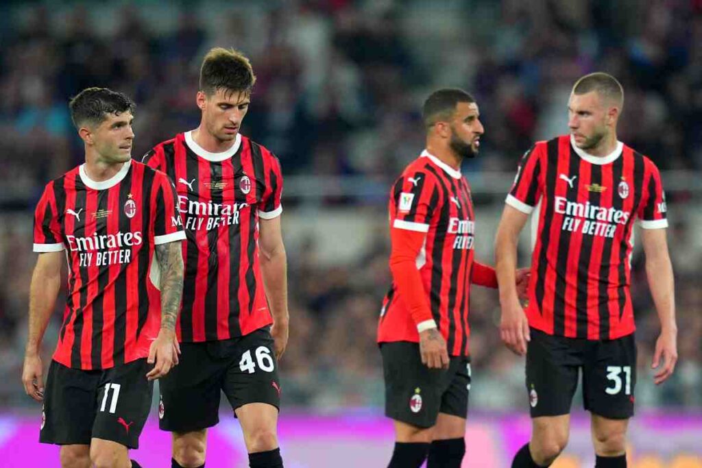 La delusione del Milan dopo una sconfitta