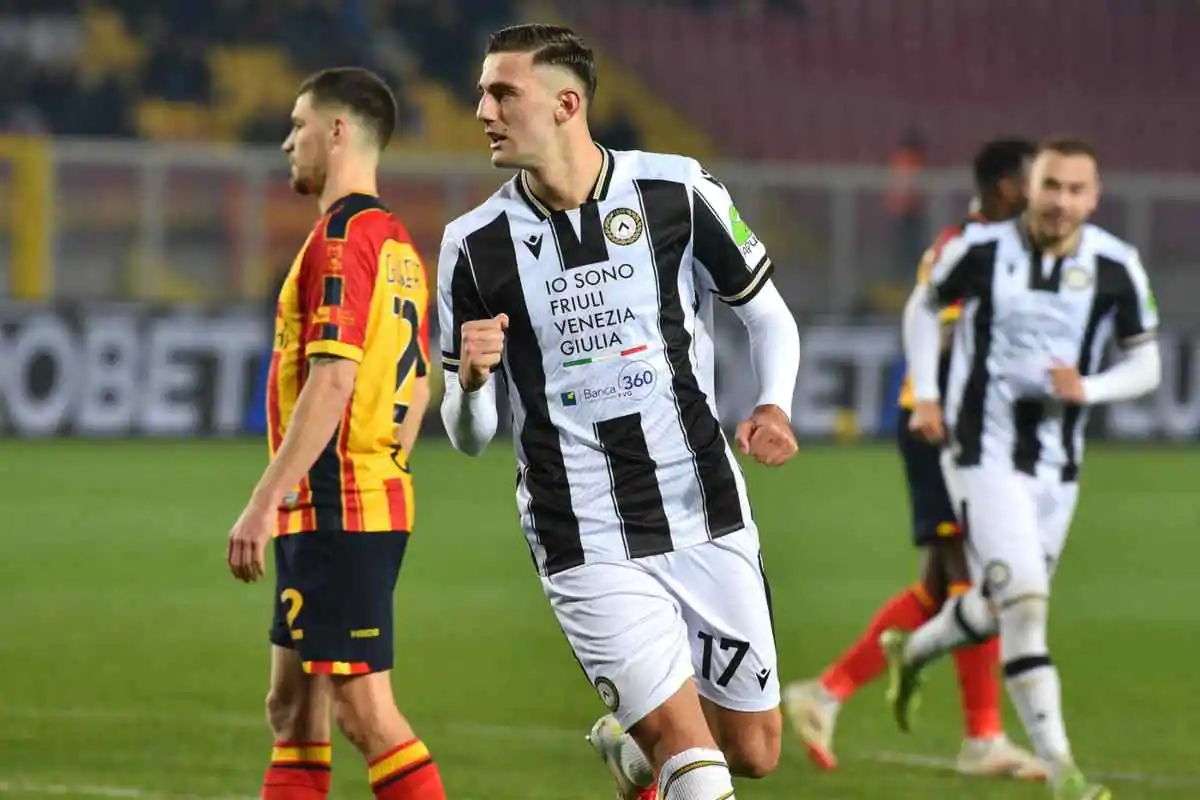Lucca esulta con l'Udinese
