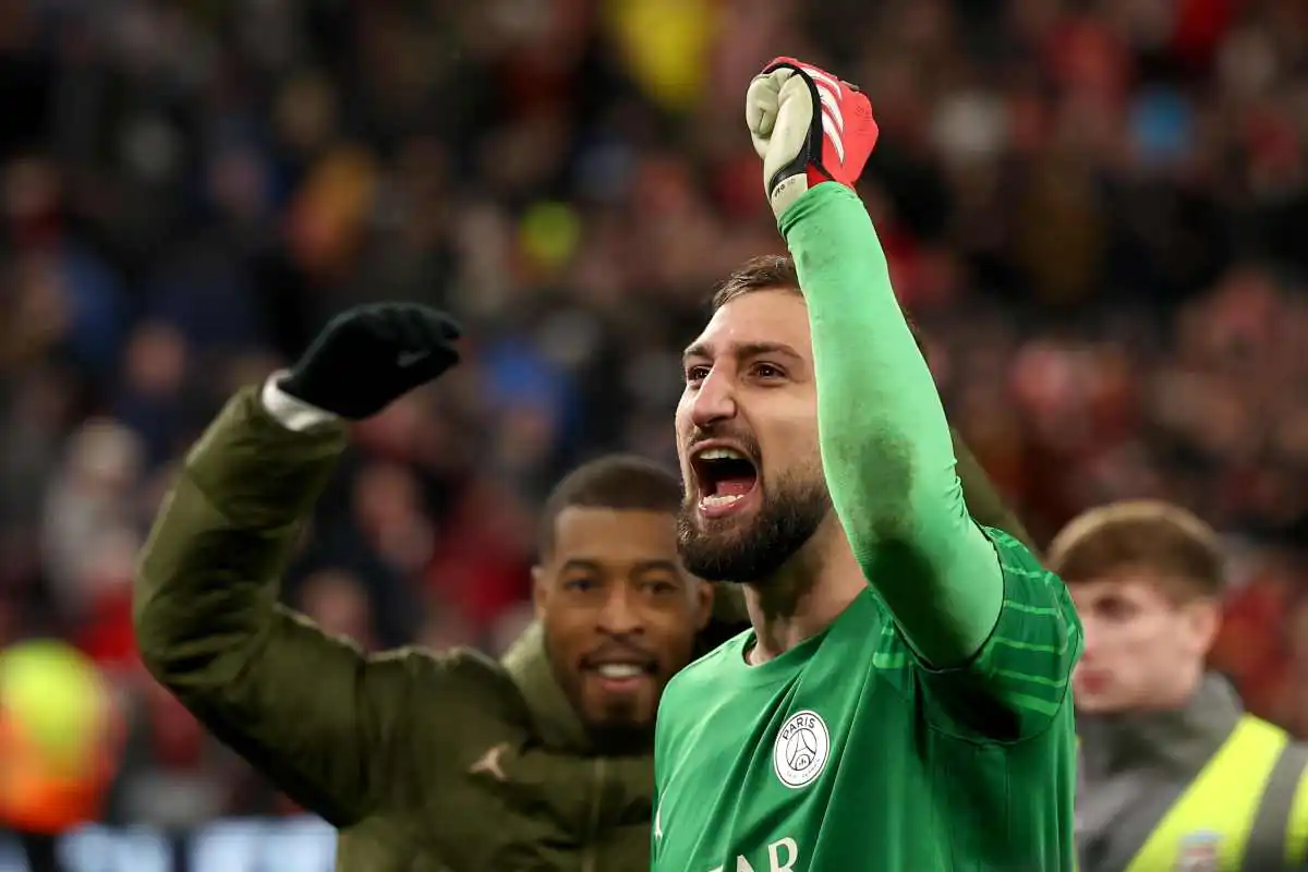 Donnarumma esulta dopo una vittoria