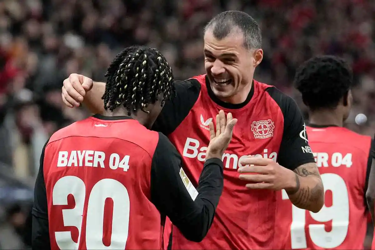 Xhaka esultanza con Frimpong