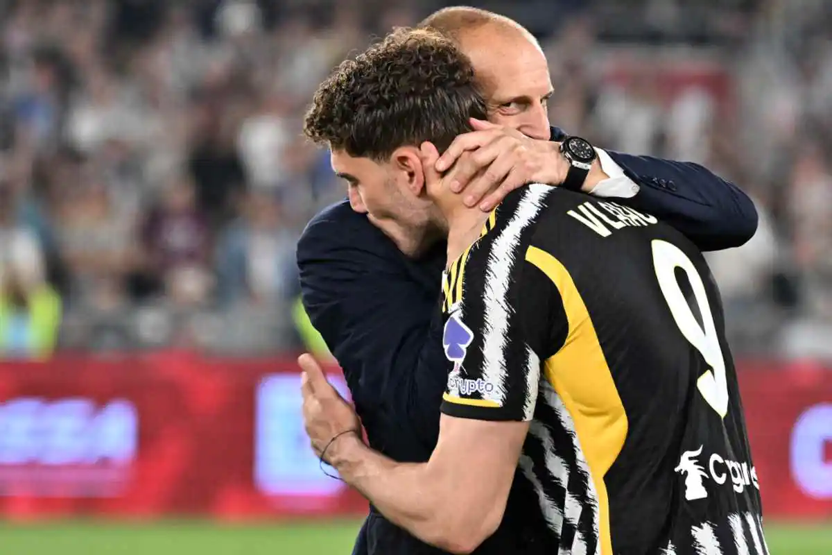 Allegri e Vlahovic