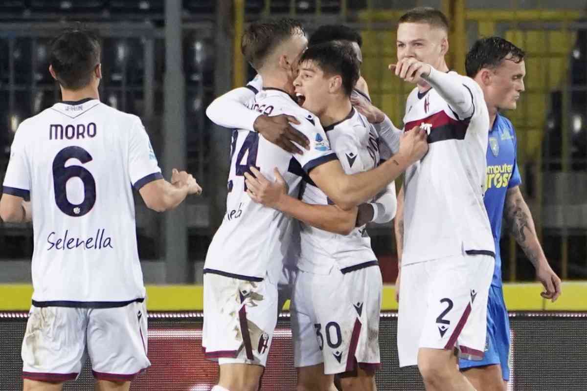 Il Bologna esulta