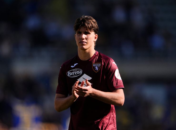 Cesare Casadei durante un riscaldamento