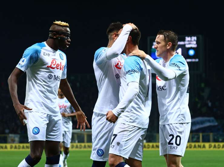 Elmas esulta ai tempi del Napoli