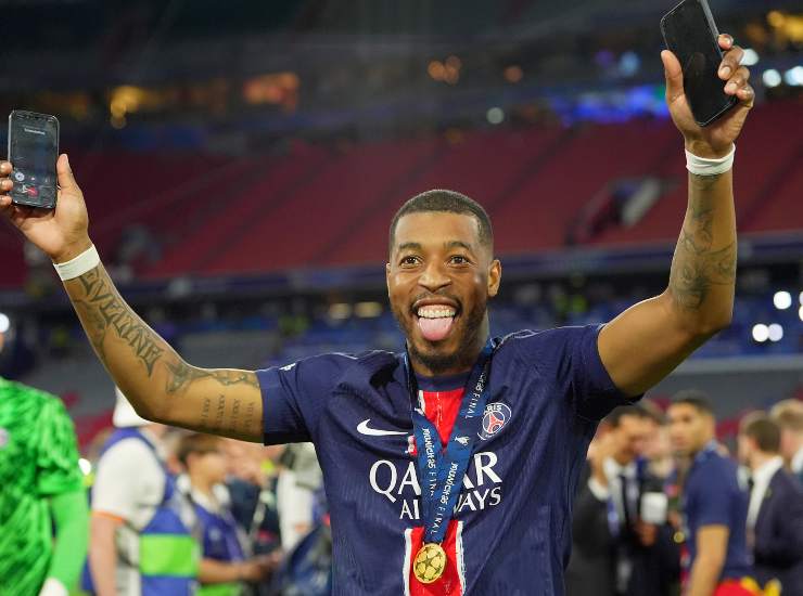 La gioia di Kimpembe dopo una vittoria