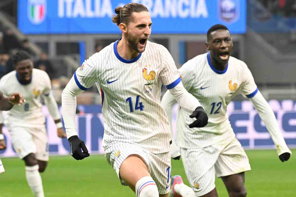 Rabiot esulta con la Francia