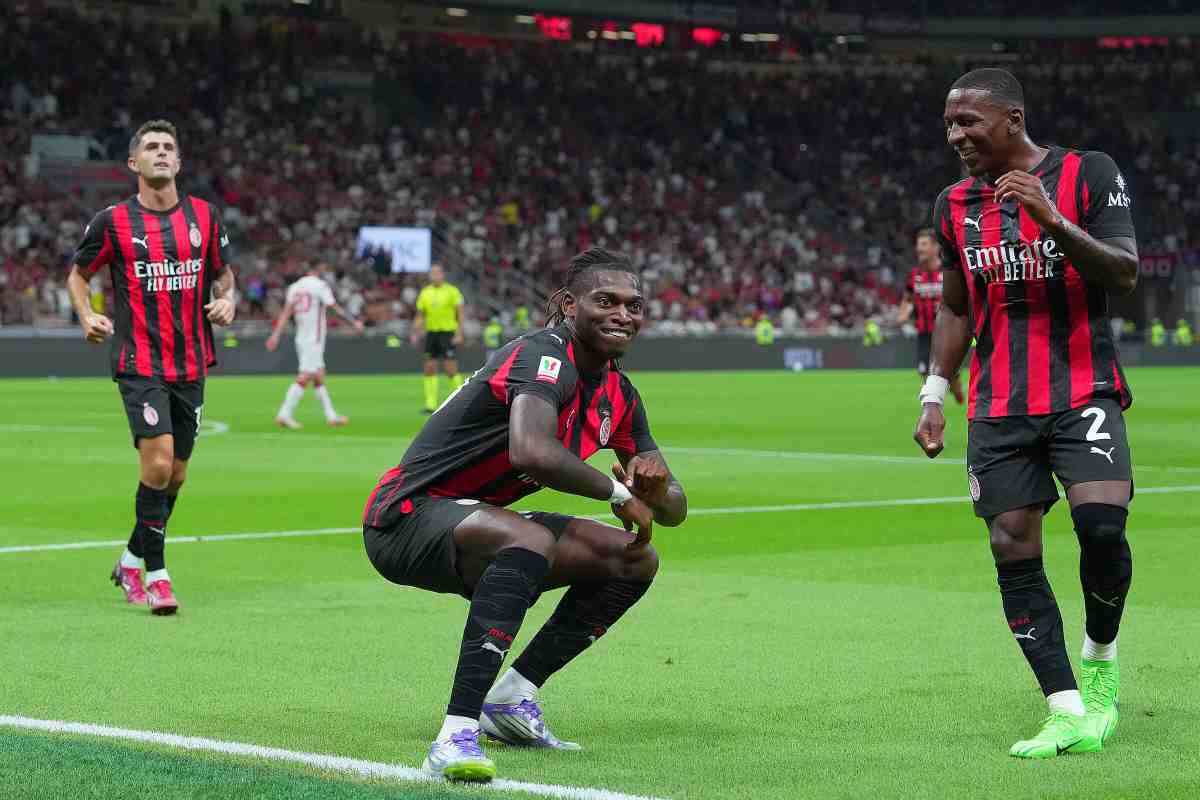 Rafael Leao esultanza