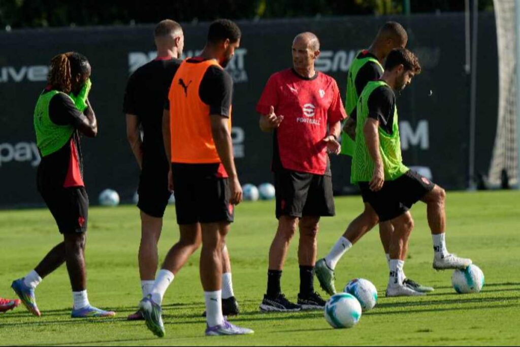 Allegri allena il Milan