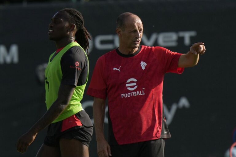 Rafa Leao e Massimiliano Allegri