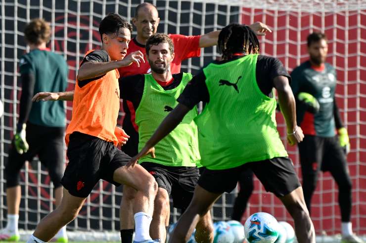 Samuele Ricci durante l'allenamento