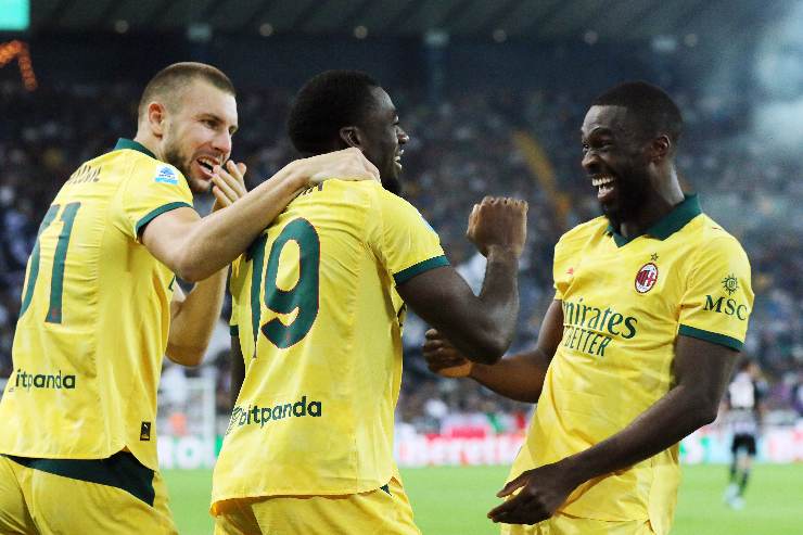 Giocatori Milan in primo piano