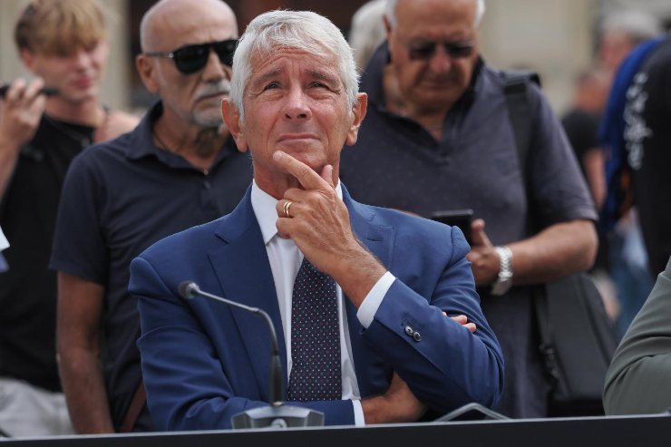 Il ministro italiano Andrea Abodi, durante il sorteggio squadre per ottavi di finale coppa Davis