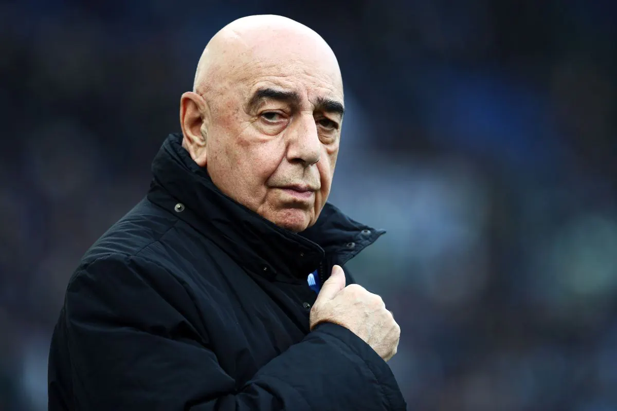 Galliani fotografato durante Lazio-Monza 2024/2025