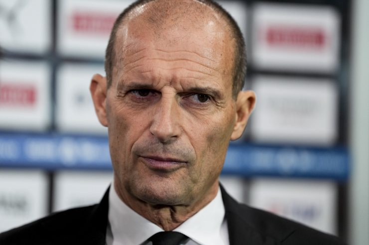 Massimiliano Allegri a San Siro per la partita di Serie A 2025 contro il Pisa