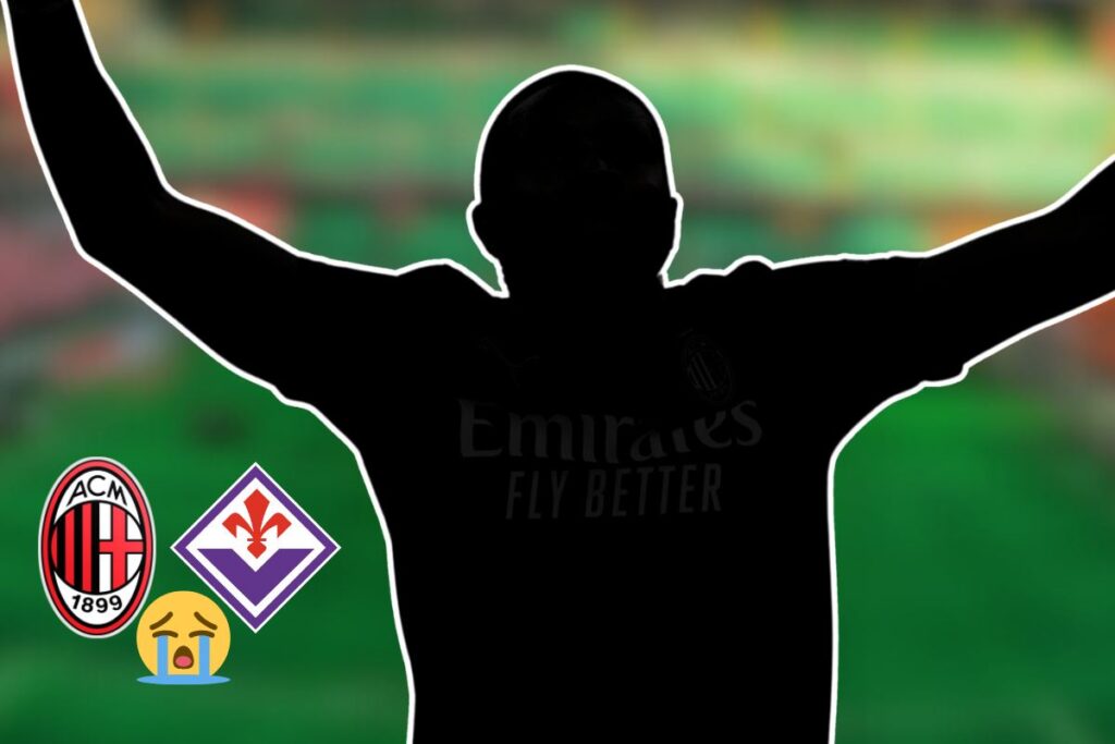 Immagine di un giocatore del Milan durante la partita contro la Fiorentina, con un'espressione delusa, a causa di un infortunio che lo tiene fuori dai convocati per il match del 2025.
