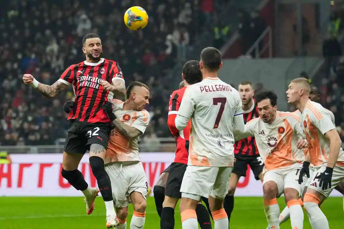 Squadra del Milan in campo