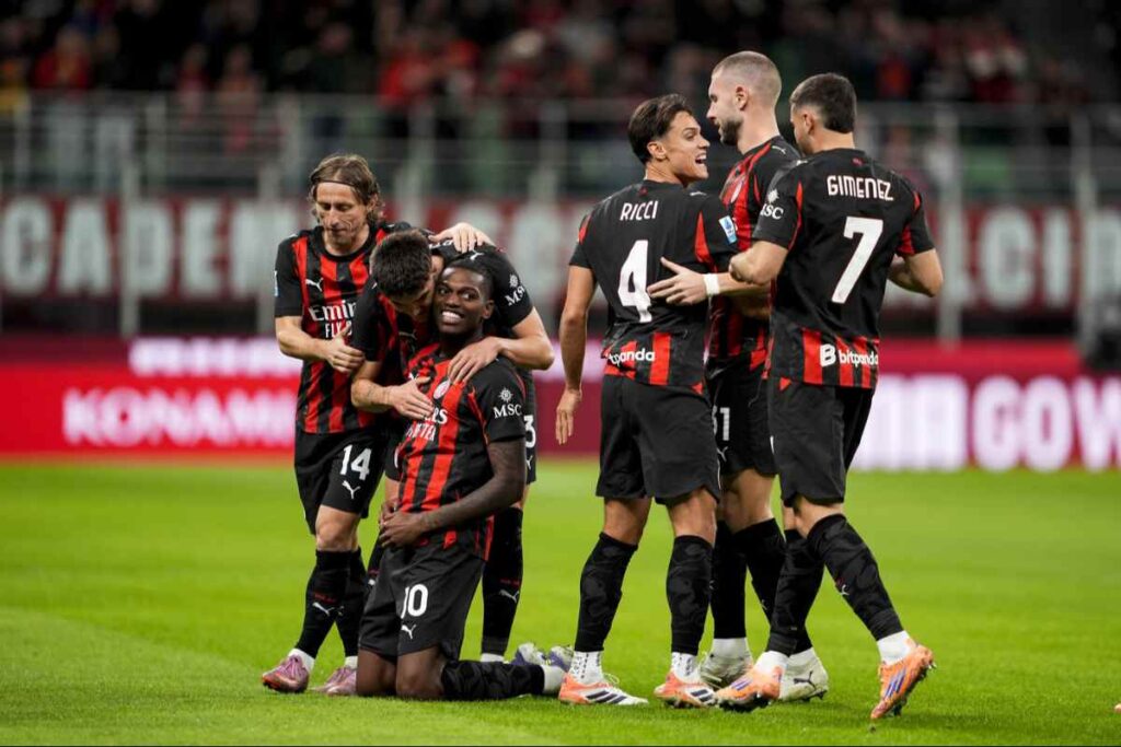 Il Milan festeggia a San Siro