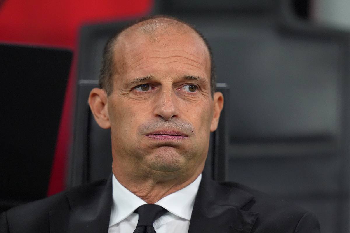 L'allenatore del Milan Massimiliano Allegri in primo piano