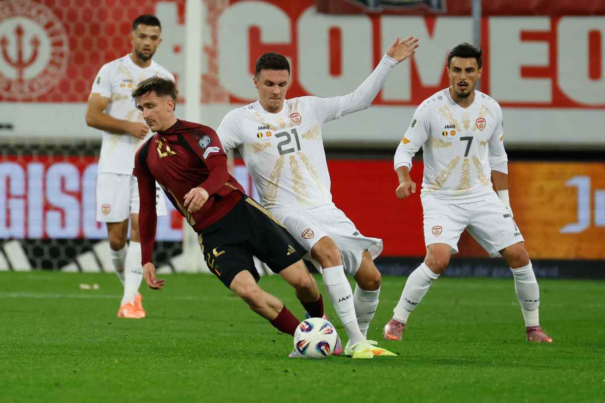 Alexis Saelemaeker in campo per una gara con il Belgio