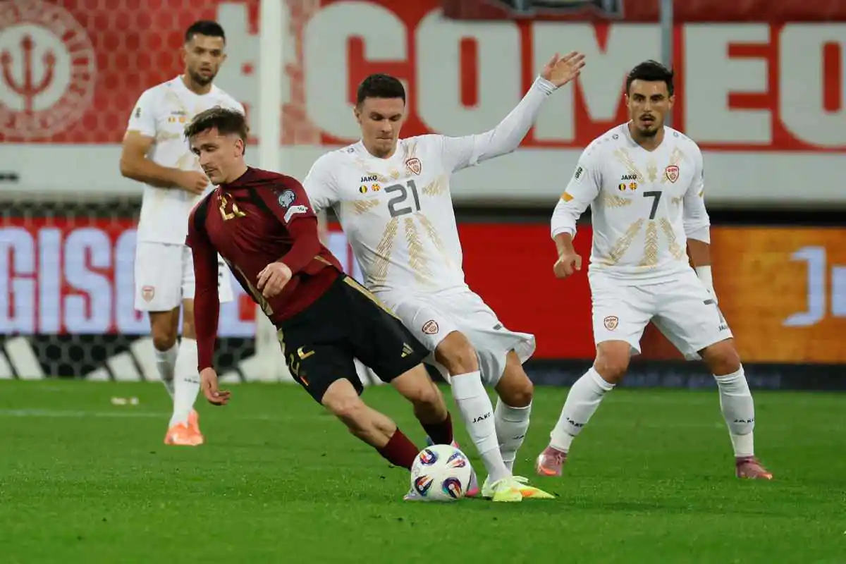 Alexis Saelemaeker in campo per una gara con il Belgio