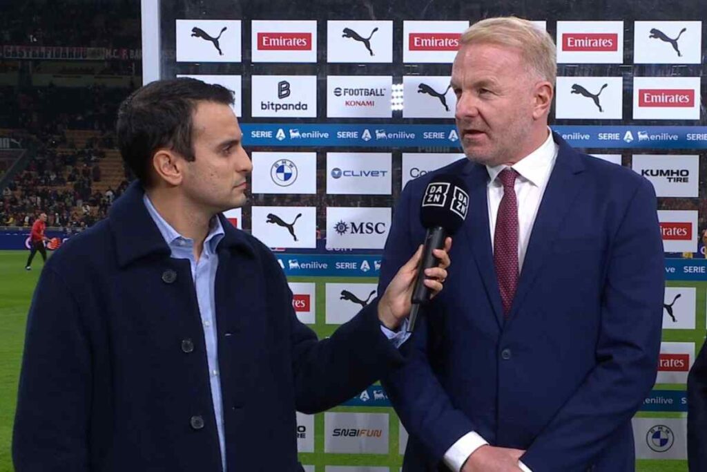 Tare parla ai microfoni Dazn prima di Milan-Fiorentina