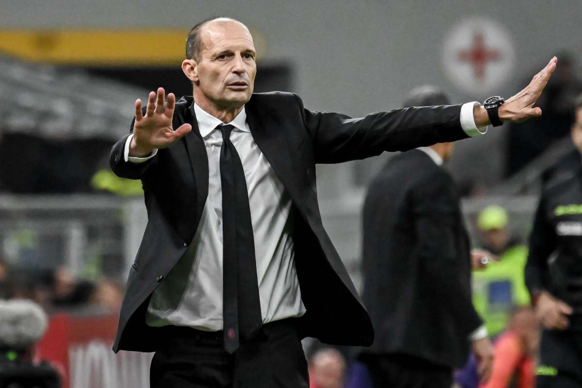 Allegri dalla panchina chiede calma alla squadra