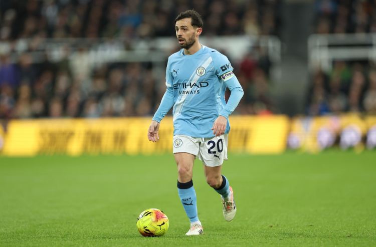 Bernardo Silva in azione con il Manchester City in Premier League