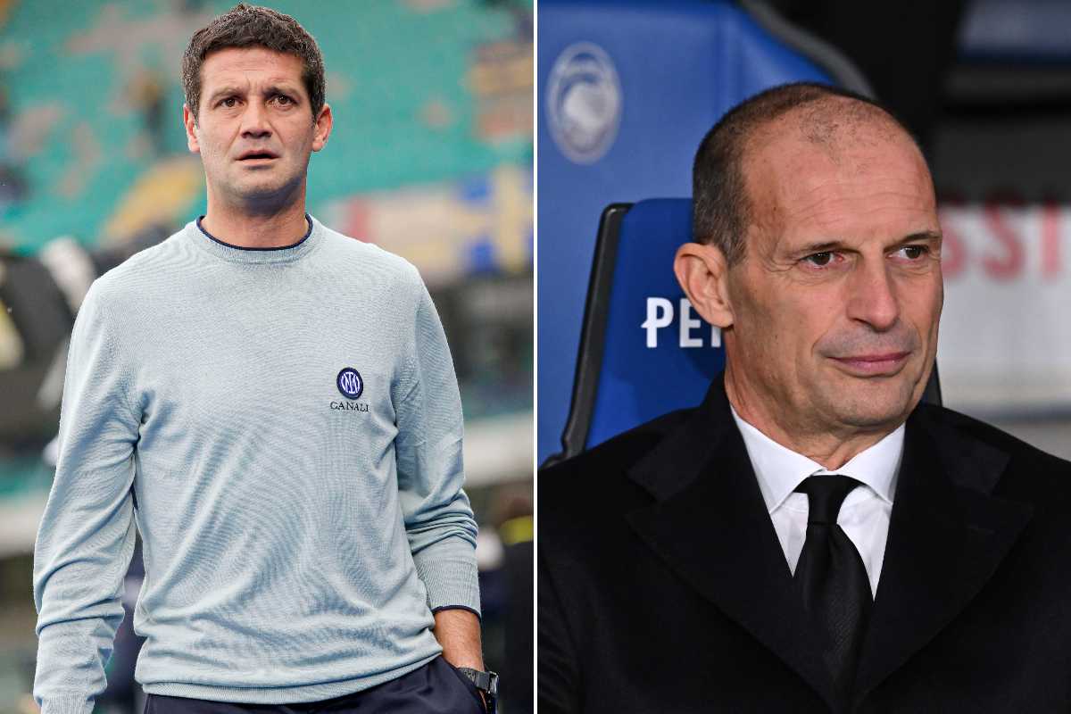 Chivu e Allegri durante le rispettive partite