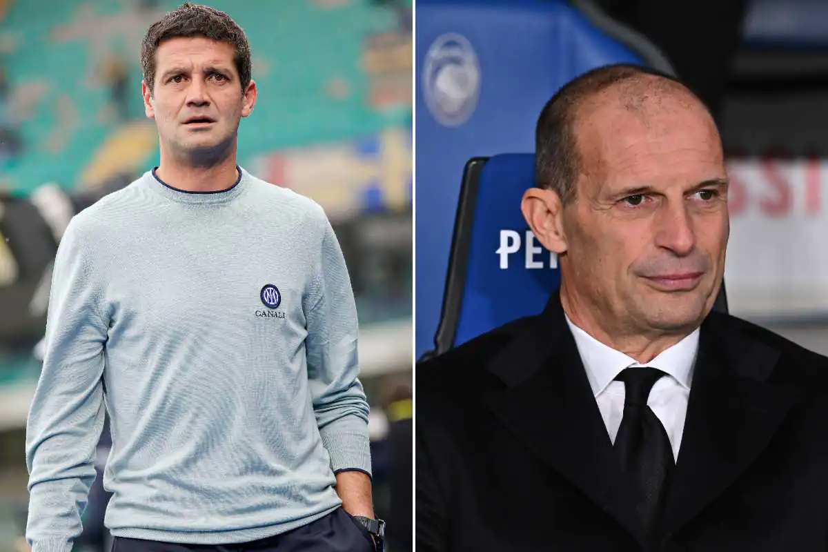 Chivu e Allegri durante le rispettive partite