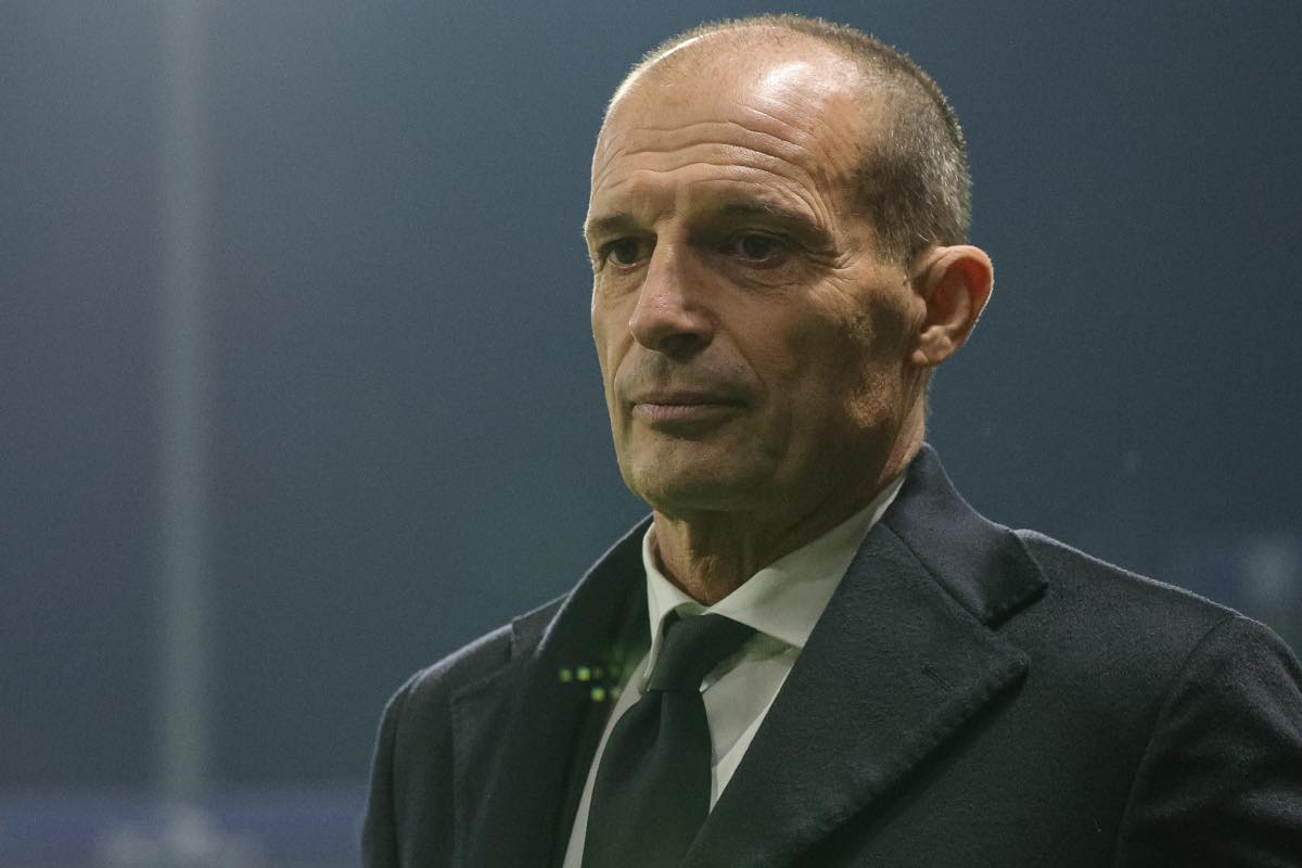 Massimiliano Allegri durante la partita di Serie A 2025 contro il Parma