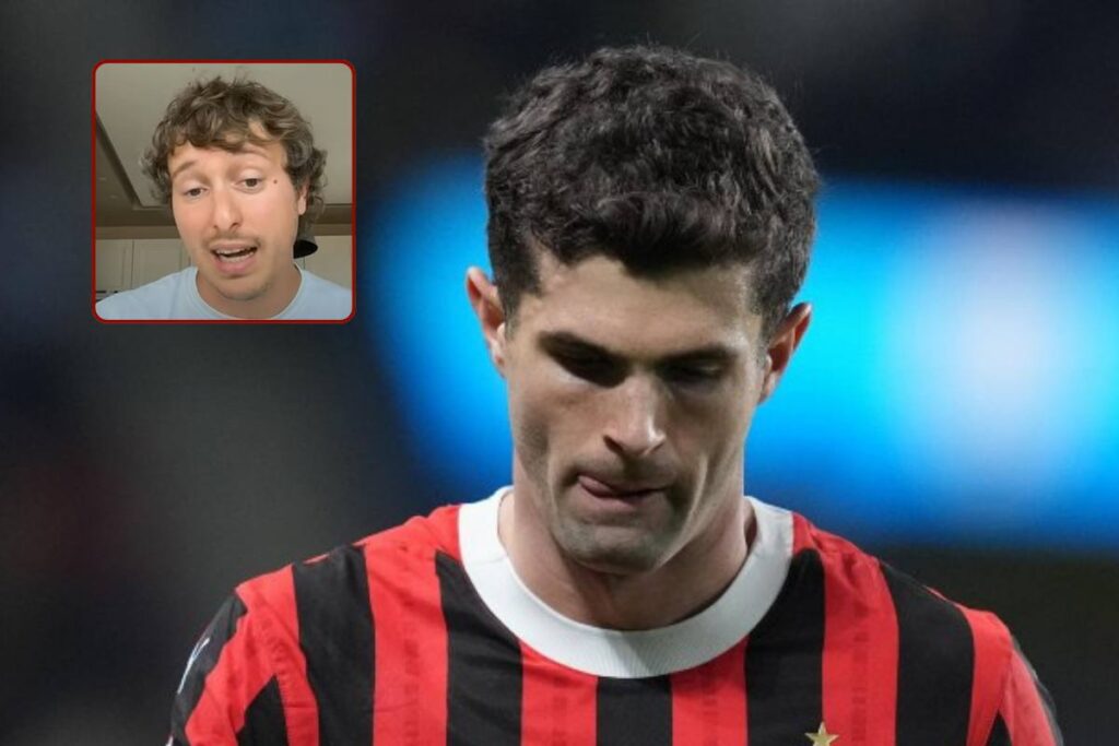 Pulisic pensieroso dopo un rigore sbagliato in Serie A