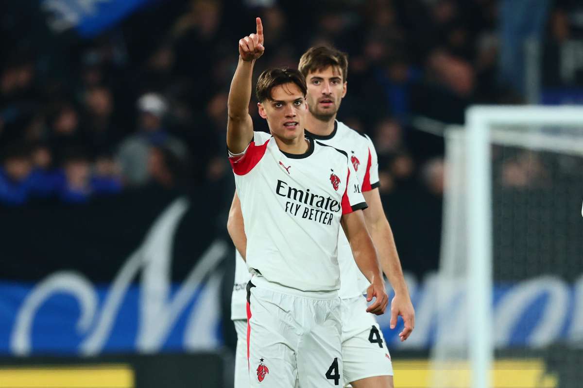 Samuele Ricci esulta in maglia Milan