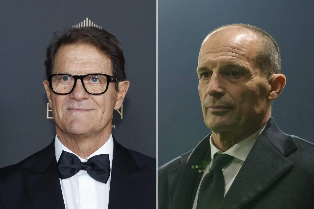 Collage che ritrae Fabio Capello e Massimiliano Allegri