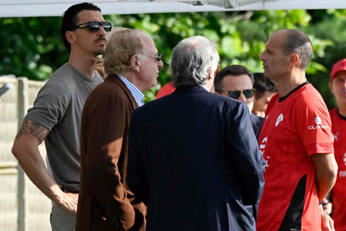 Immagine della nuova società del Milan 2025 e Massimiliano Allegri