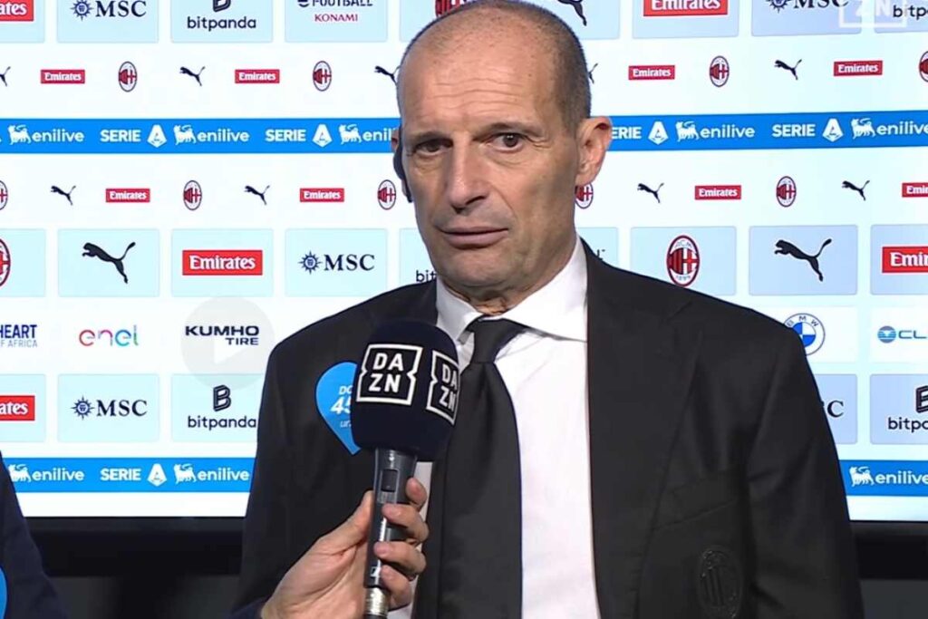 Massimiliano Allegri durante il post partita