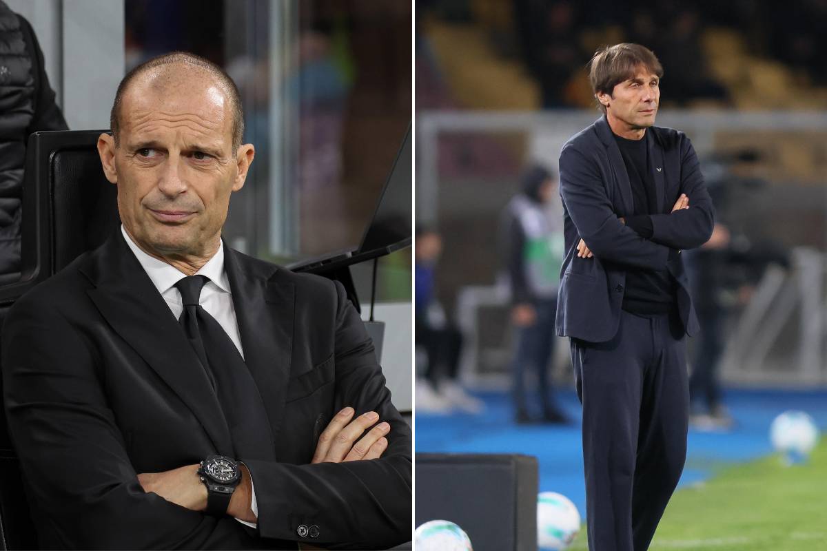 Max Allegri e Antonio Conte, rispettivamente allenatori di Milan e Napoli