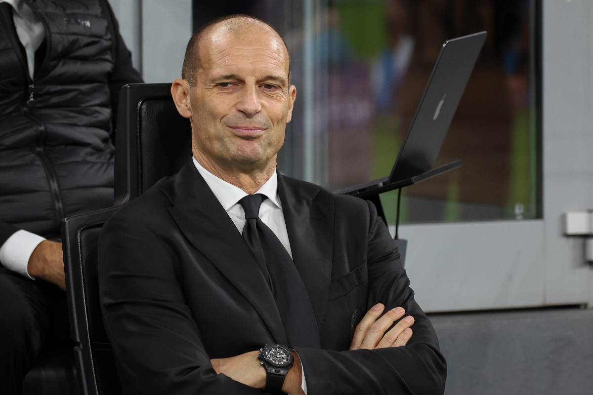 Allegri in panchina contro la Roma