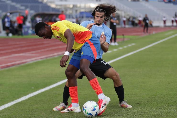 Juan Arizala nella partita con la Colombia Under 20