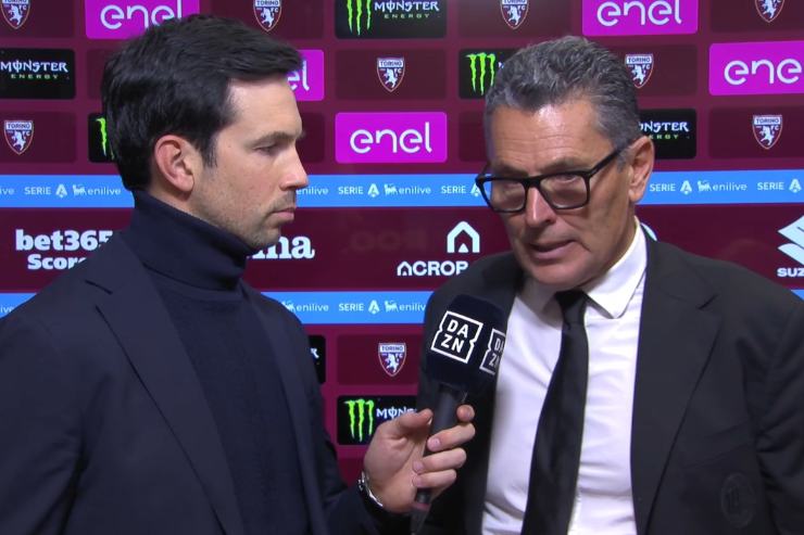 Marco Landucci ai microfoni di DAZN dopo la vittoria del Milan contro il Torino