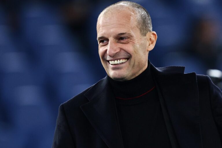Massimiliano Allegri in campo per la Coppa Italia