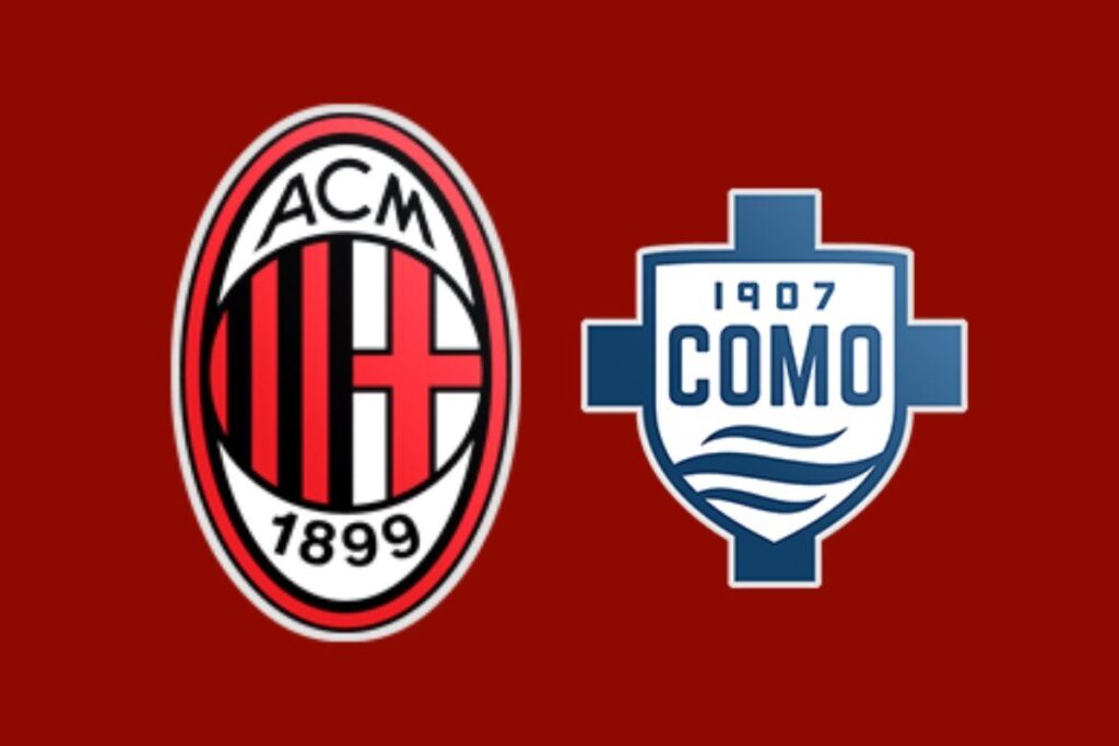 Logo del Milan e del Como
