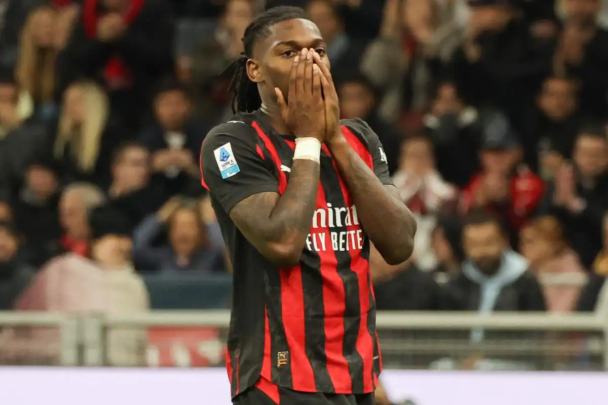 Rafael Leao nella gara di Serie A 2025 contro la Roma