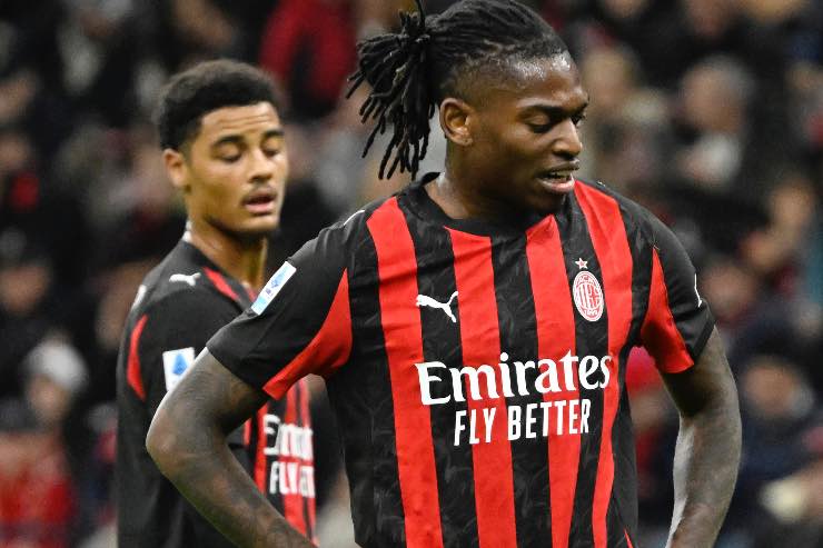 Rafael Leao nella gara di Serie A 2025