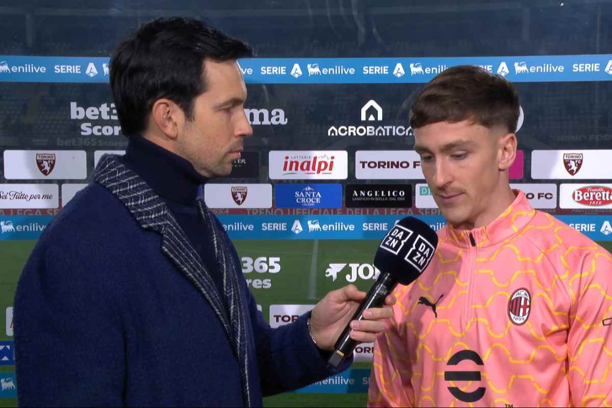 Alexis Saelemaekers intervistato a DAZN prima della sfida tra Torino e Milan