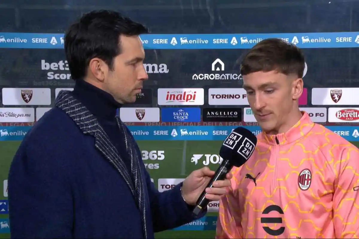 Alexis Saelemaekers intervistato a DAZN prima della sfida tra Torino e Milan