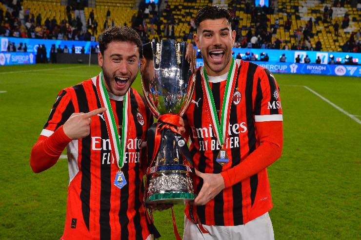 Theo e Calabria contro il Milan.