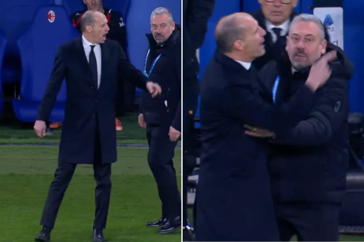 Massimiliano Allegri in campo per la Supercoppa italiana