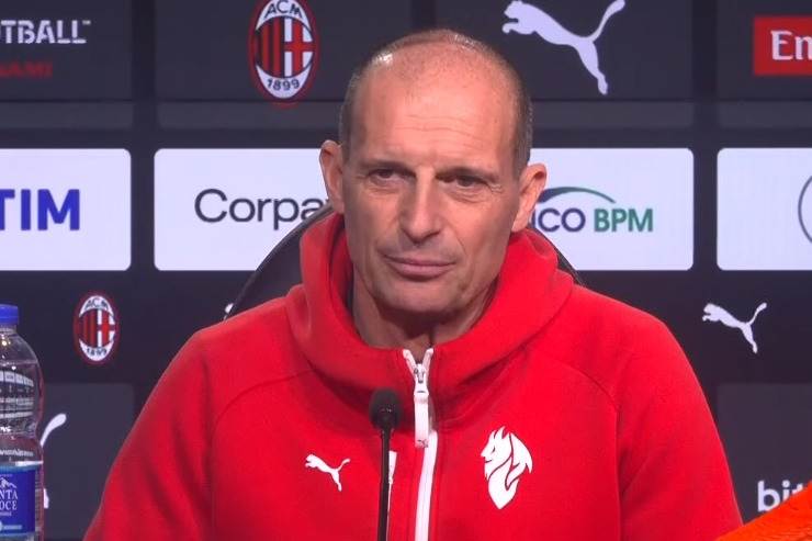 Allegri in conferenza stampa per il Lecce