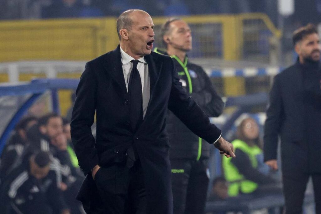 Allegri in panchina contro il Como